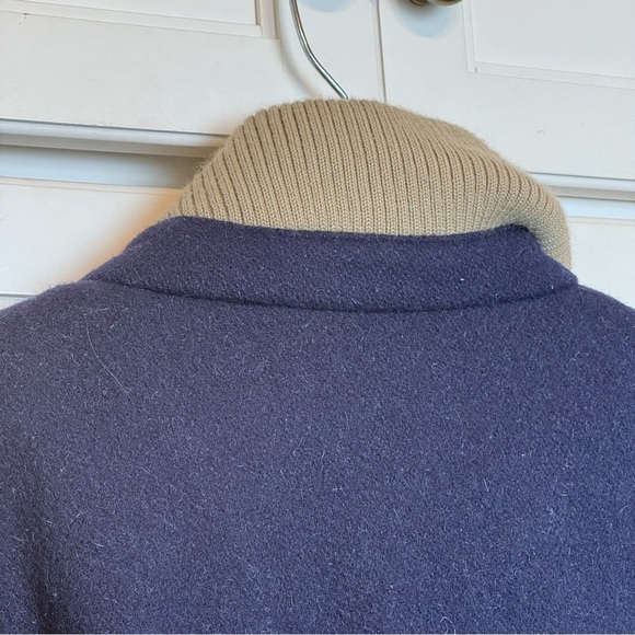 Woolrich Vintage Men’s Wool Navy Blue Bomber Jacket XLarge Warm Winter Coat - Picture 13 of 16